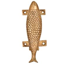 Elegant Golden Brass Fish Door Handle