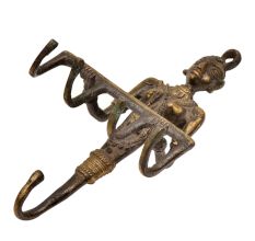 Handmade Tribal Serpent Goddess Brass Hooks