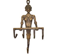 Handmade Tribal Serpent Goddess Brass Hooks