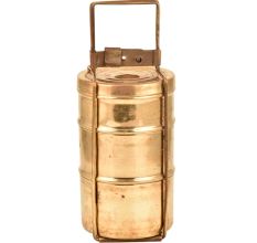Handmade Brass 3 Tiffin Box Set From India