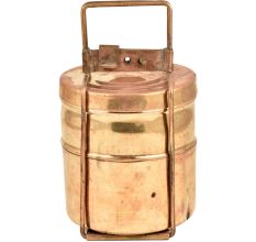 Old Brass Traditional Style Indian Tiffin Box/Lunch