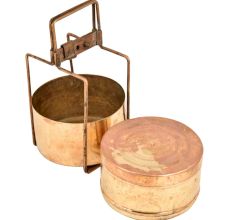 Old Brass Traditional Style Indian Tiffin Box/Lunch