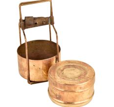 Solid Brass Two Tiered Tiffin BoxÂ With Lock System