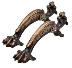 Hand Crafted Rustic Brass Tiger Design Door Handle