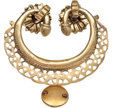 Solid Brass Ornate Jali Design Heavy Main Door Knocker