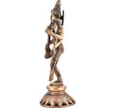 Handmade Brass Saraswati Dancing And Playing Veena Statues