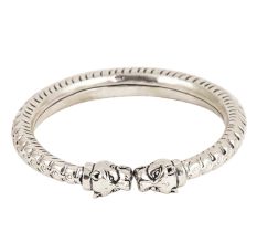 Tiger Face 925 Sterling Silver Women Girls Hand Crafted Bangle