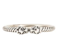 Tiger 925 Sterling Silver Kada Carved Women And Girls Bangle