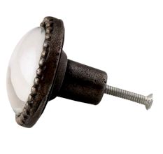 Carte Postale Bicycle Inside  Round Iron Glass Cabinet Knobs