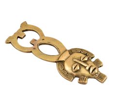 Brass Bottle Opener With African Man God Face