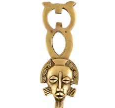 Brass Bottle Opener With African Man God Face