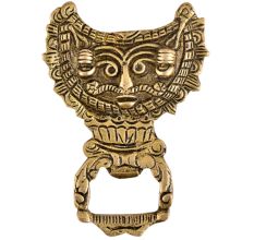 Brass Bottle Opener Tribal Mask