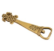 Brass Bottle Opener With Engraved Tribal Design