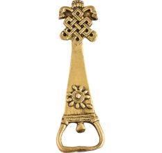 Brass Bottle Opener With Engraved Tribal Design