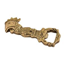 Cock Face Elephant Design Brass Bottle Opener
