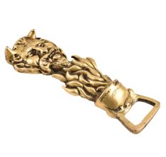 Bearded Man Face Bottle OpenerÂ Over Fire Torch