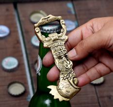 Cock Face Design Brass Bottle Opener