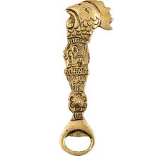 Cock Face Design Brass Bottle Opener