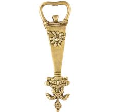 Brass Bottle Opener With Tribal Flower Design on Top