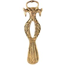 Brass Bottle Opener With Two Peacock And Tail