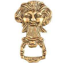 Brass Bottle Opener With Mythical And Gothic Man Face