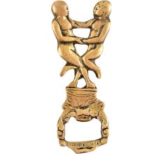 Brass Bottle Opener With Two Dancing Girls Statue