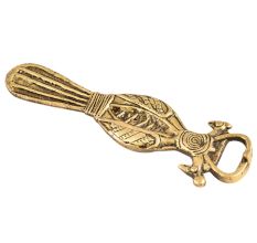 Brass Bottle Opener Handcrafted Design Of Two Peacock And Tail