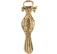 Brass Bottle Opener Handcrafted Design Of Two Peacock And Tail