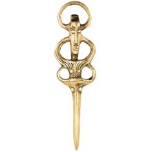 Brass  Opener Unusual Sword Tribal Face