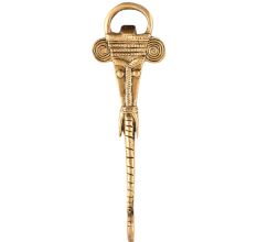 Brass Bottle Opener With Tribal Elephant Face