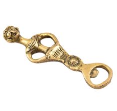 Brass Bottle Head Tribal Man Big Nose Bottle Opener