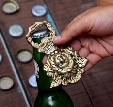 Brass Bottle Opener Tribal Head Shaped Soda Beer Bottle Opener