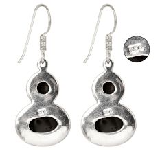92.5 Sterling Silver Earrings Onyx Dangle and Drop Earring