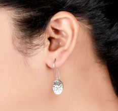 92.5 Sterling Silver Earrings Mosaic Design Drop Earrrings