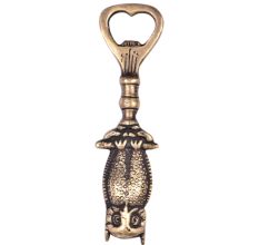 Golden Brass Owl Bottle Opener Handcrafted Retro Barware