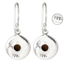 92.5 sterling silver earringsÂ Small Tiger Eye Dangle Earrings