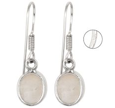 92.5 Sterling Silver Earrings Casual Wear Moonstone Stone Hanging Earrings