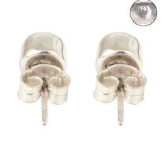 92.5 Sterling Silver Earrings Studs Agate Adorned Studs