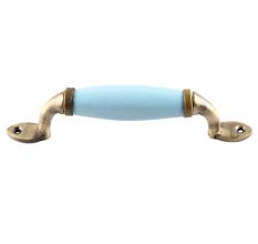 Turquoise Small Ceramic Antique Door Handles