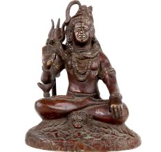 Lord Shiva Brass Statue Meditation Statue