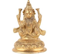 Brass Goddess Lakshmi StatueÂ Sitting Position