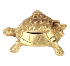 Brass Turtle Yantra Box Statue