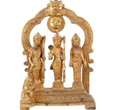 Brass Ramdurbar Statue With Ram, Sita,Laxman And Haumanji