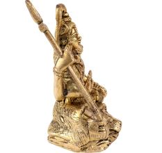 Brass Shiva Statue Ashirwad Mudra Meditation Idol