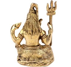 Brass Shiva Statue Ashirwad Mudra Meditation Idol