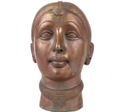 Brass Gauri Head Or Parvati Head Statue
