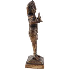 Brass Hanuman Statue With Three Head  Standing  Show Piece