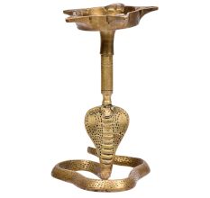 Hand Crafted Brass Cobra Snake Oil Lamp