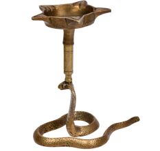 Hand Crafted Brass Cobra Snake Oil Lamp