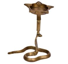 Hand Crafted Brass Cobra Snake Oil Lamp